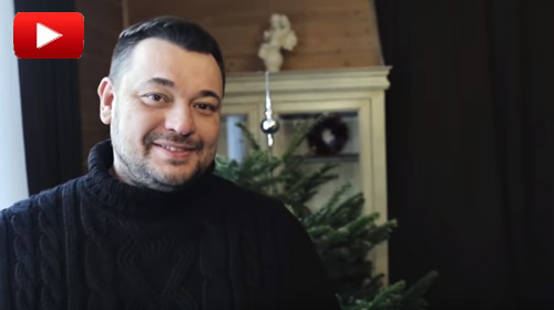 Дед Мороз и Снегурочка поздравляют Сергея Жукова, Руки Вверх